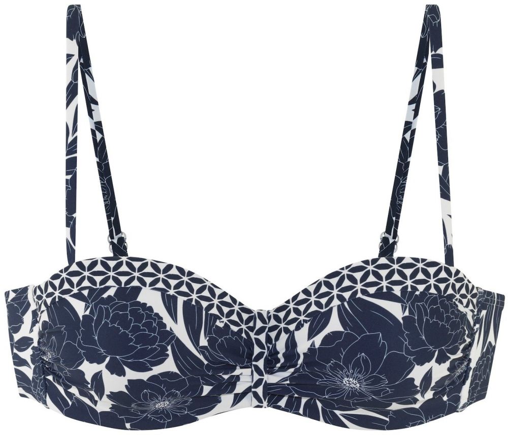 SUNSEEKER Bikinový top  tmavomodrá / šedobiela