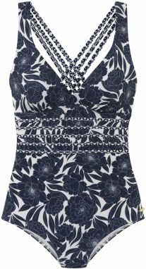 SUNSEEKER Jednodielne plavky  námornícka modrá / biela