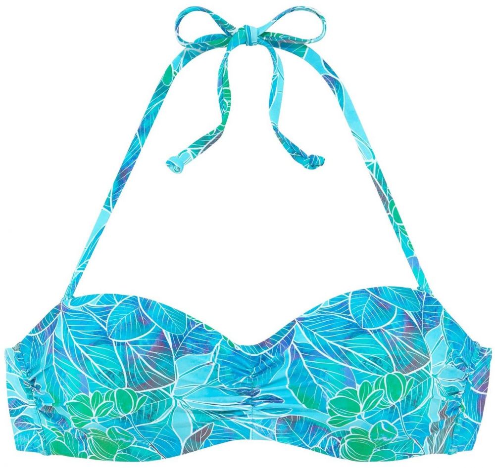 SUNSEEKER Bikinový top  námornícka modrá / azúrová / zelená / biela