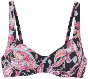 SUNSEEKER Bikinový top  svetlomodrá / ružová / čierna / biela