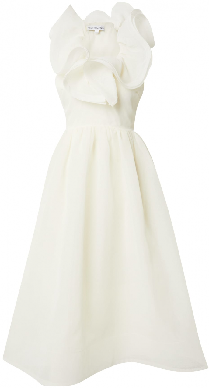 True Decadence Večerné šaty  pastelovo žltá