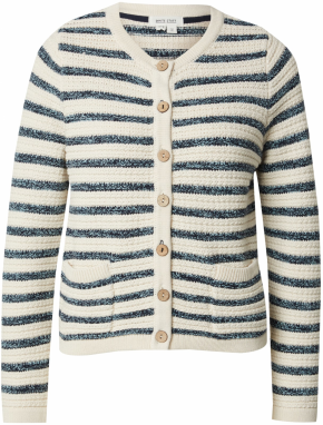 WHITE STUFF Kardigán 'BELLE'  námornícka modrá / svetlomodrá / biela ako vlna