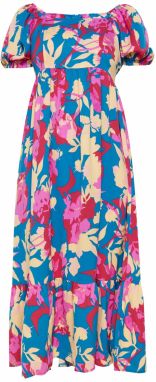 Usha Letné šaty 'Spring Summer'  piesková / kráľovská modrá / svetloružová / tmavoružová