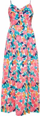 Usha Letné šaty 'Spring Summer'  námornícka modrá / tyrkysová / oranžová / svetloružová