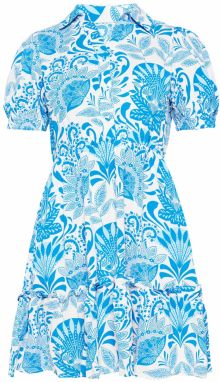 Usha Košeľové šaty  modrá / biela