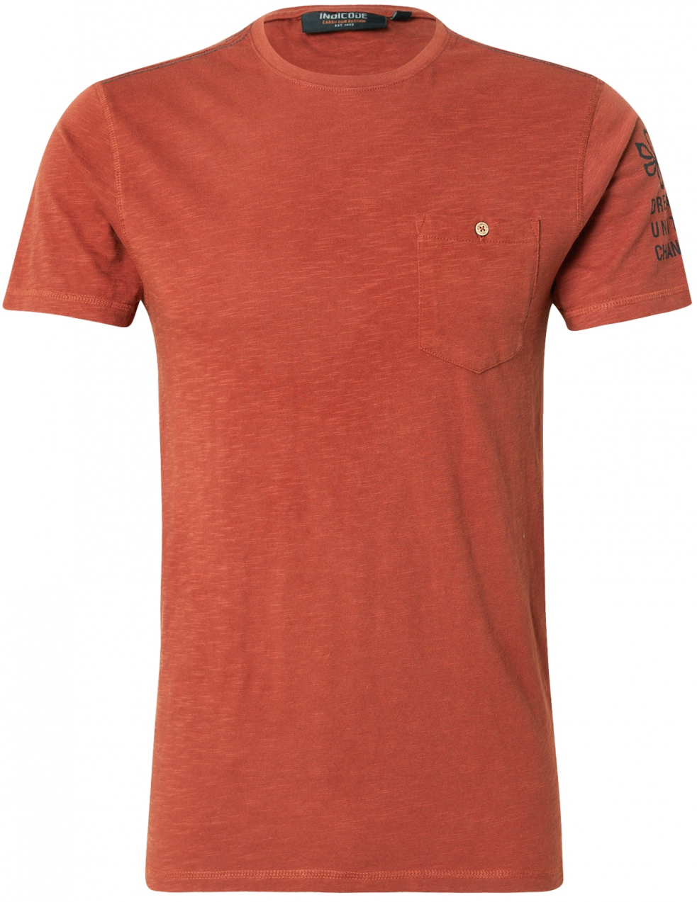 INDICODE JEANS Tričko 'Hjalte'  svetločervená / čierna