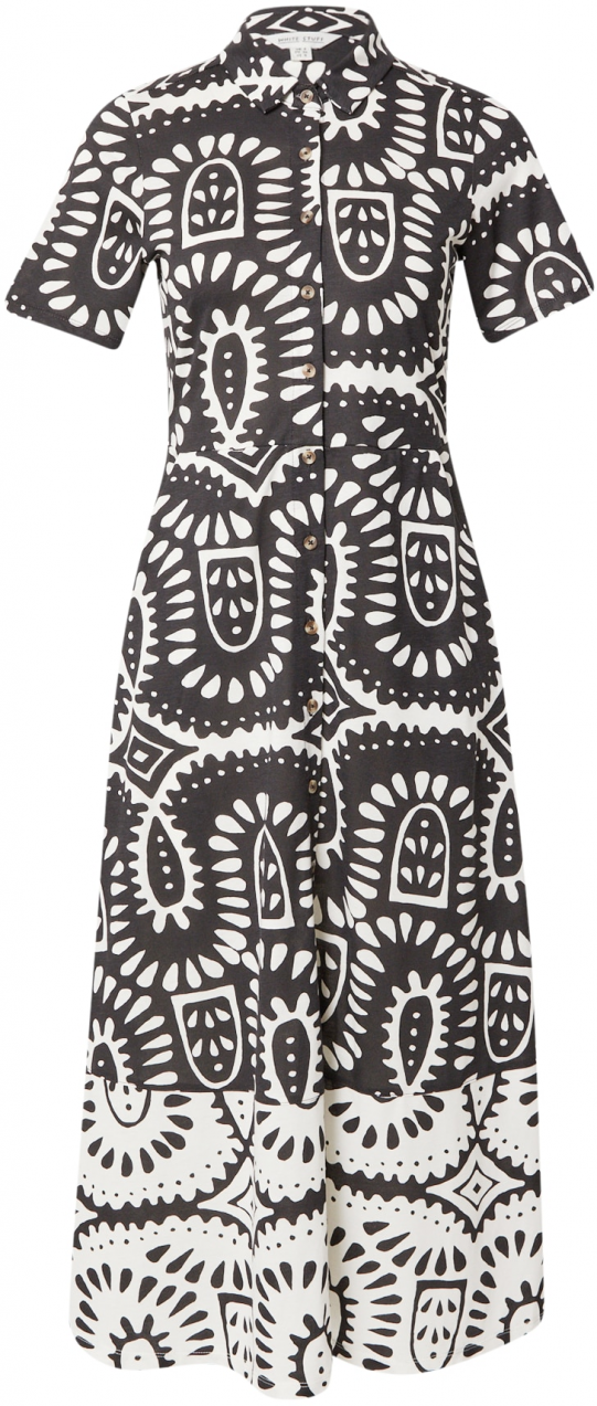 WHITE STUFF Košeľové šaty 'Rua'  čierna / biela