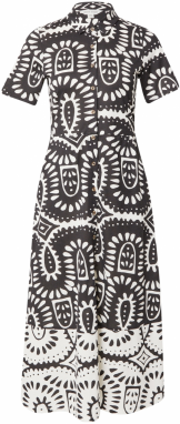 WHITE STUFF Košeľové šaty 'Rua'  čierna / biela