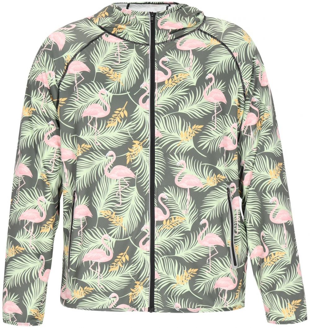 MO Prechodná bunda  antracitová / svetlozelená / ružová