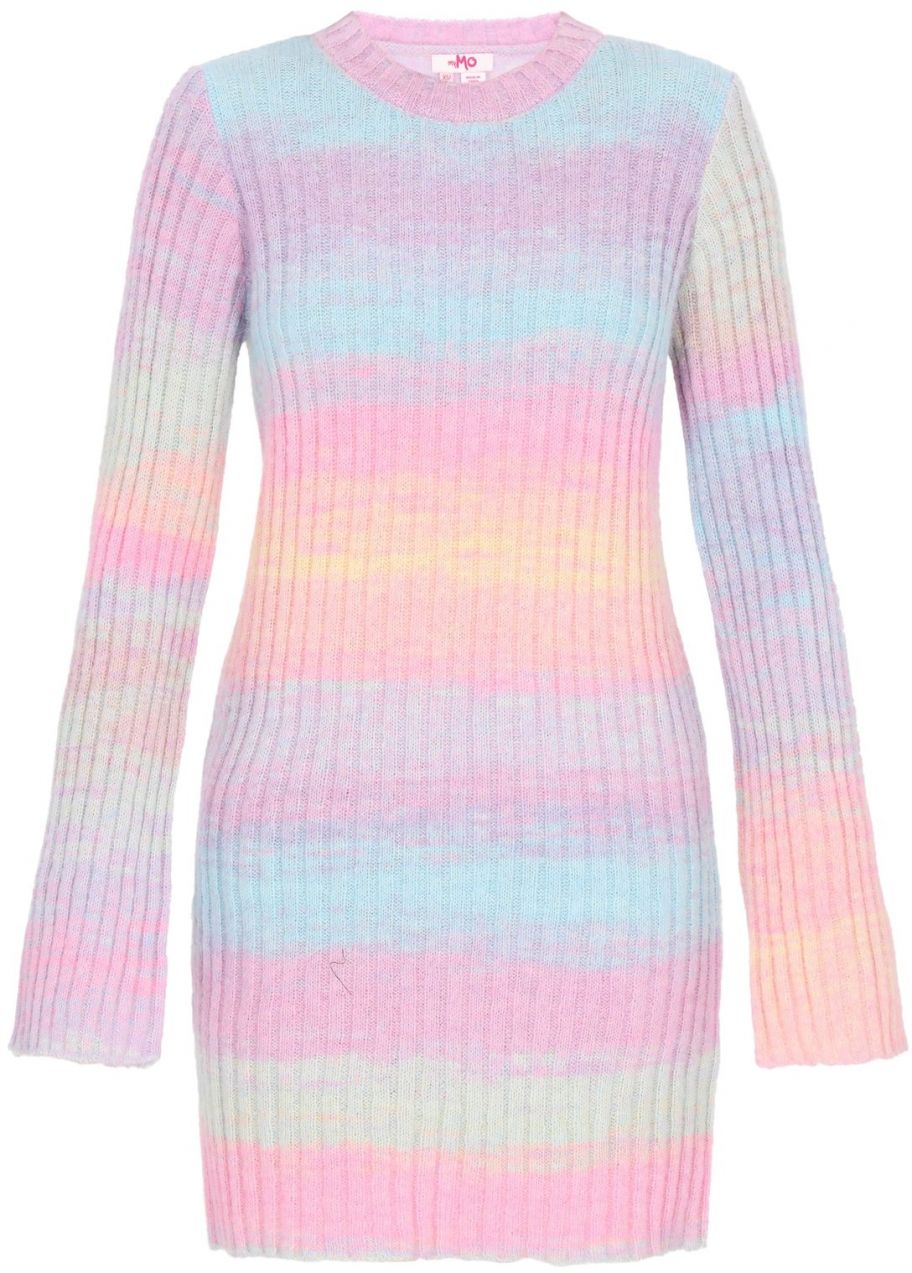 MYMO Pletené šaty  pastelovo modrá / pastelovo zelená / pastelovo fialová / ružová
