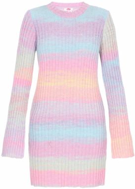 MYMO Pletené šaty  pastelovo modrá / pastelovo zelená / pastelovo fialová / ružová