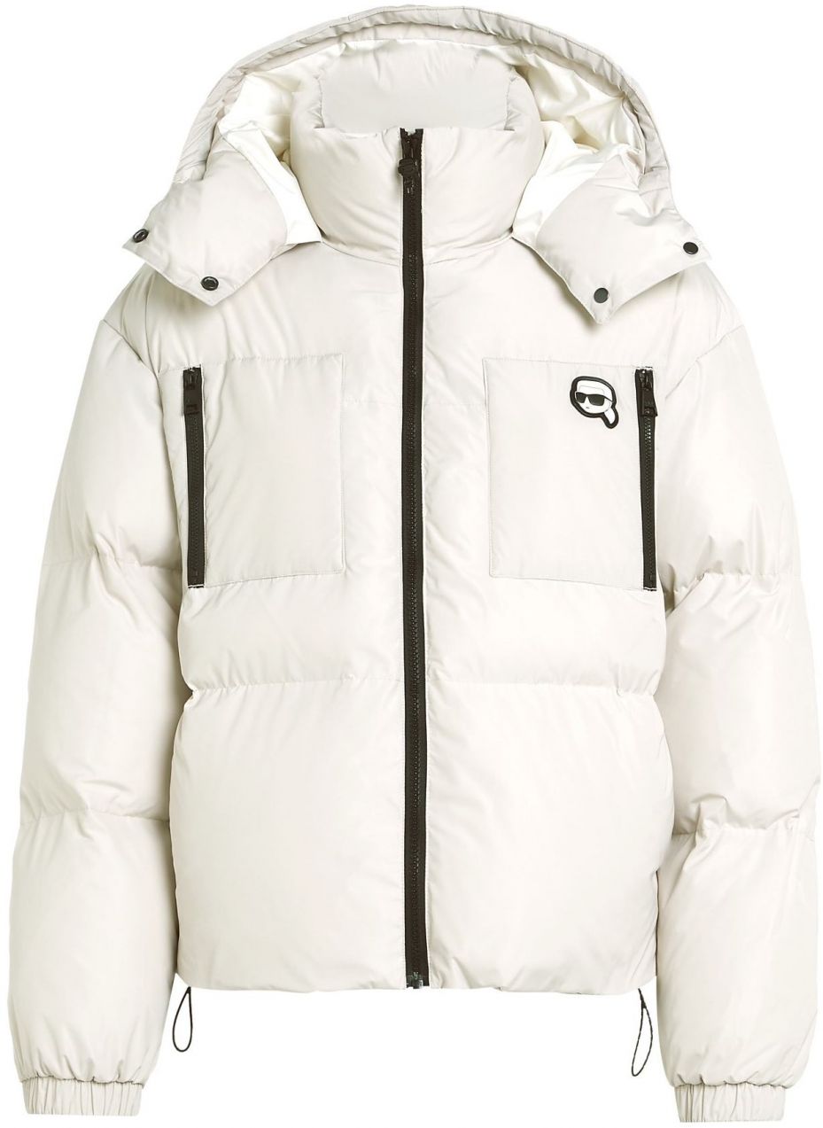 Karl Lagerfeld Zimná bunda 'IKON'  čierna / biela