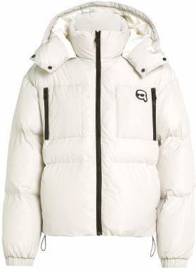 Karl Lagerfeld Zimná bunda 'IKON'  čierna / biela