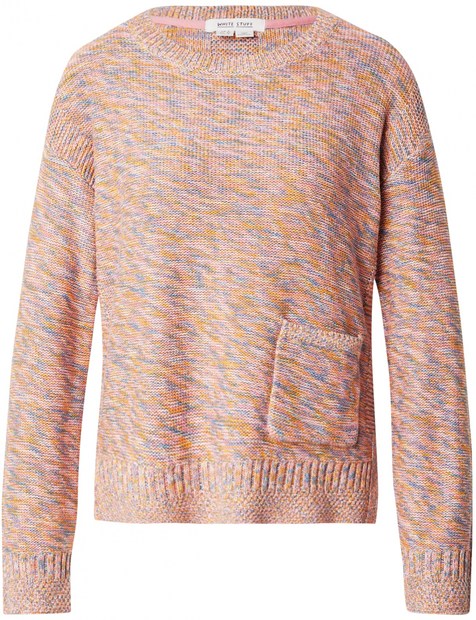 WHITE STUFF Sveter 'VICTORIA'  kráľovská modrá / oranžová / ružová
