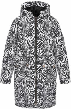 faina Prechodný kabát  čierna / biela