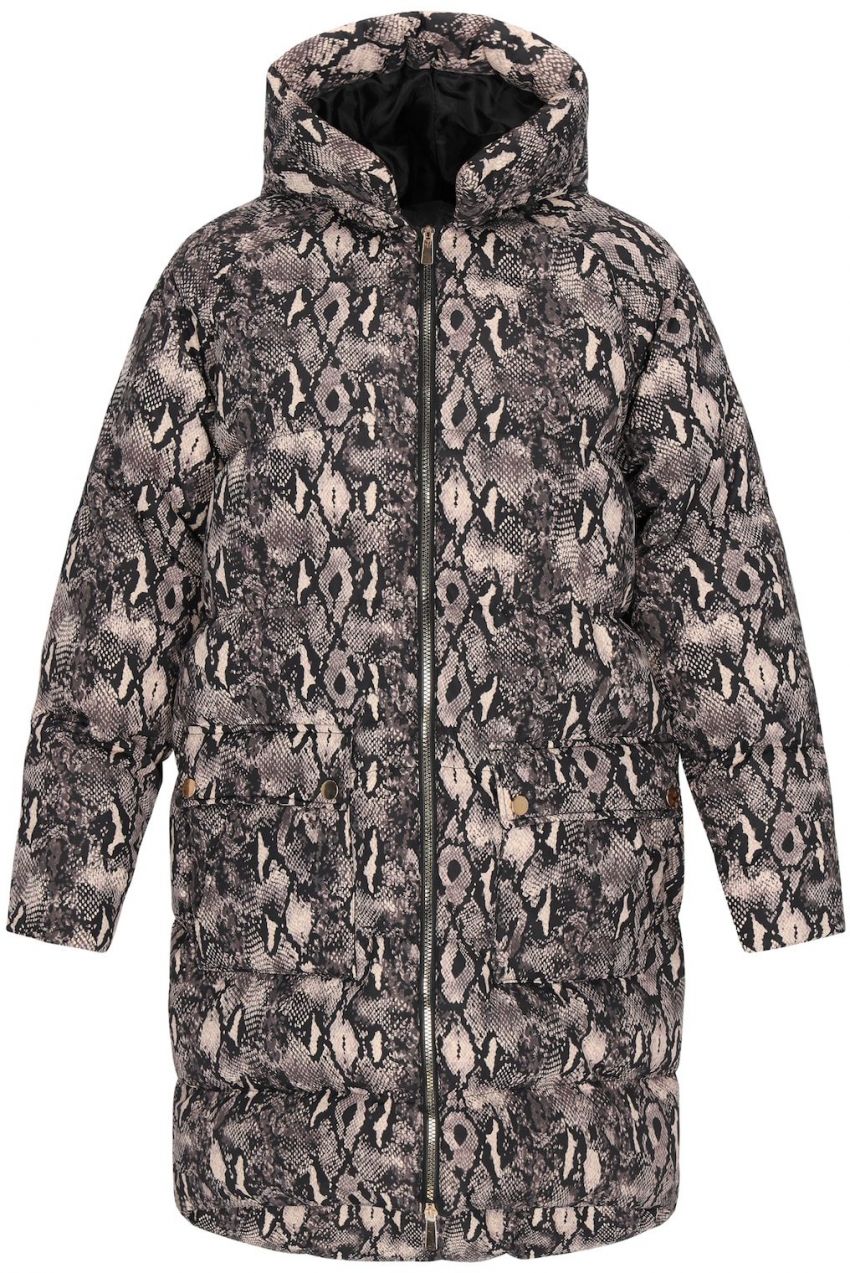 faina Prechodný kabát  béžová / čierna