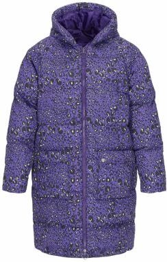 MYMO Prechodný kabát  svetložltá / fialová / čierna