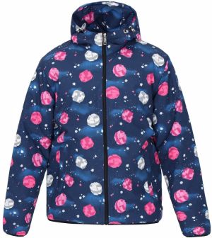 MO Prechodná bunda  námornícka modrá / ružová / biela