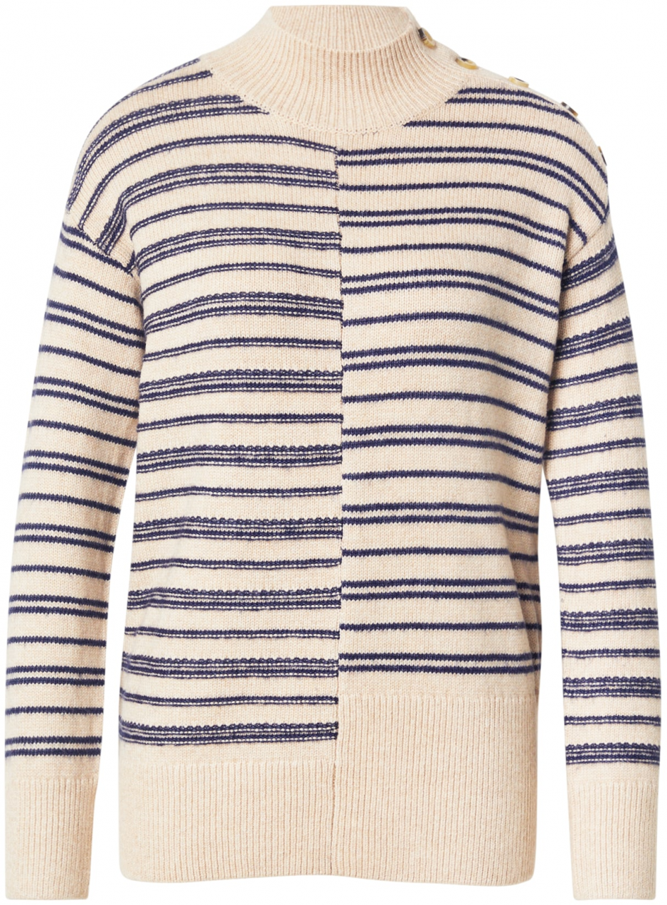 WHITE STUFF Sveter  námornícka modrá / biela ako vlna