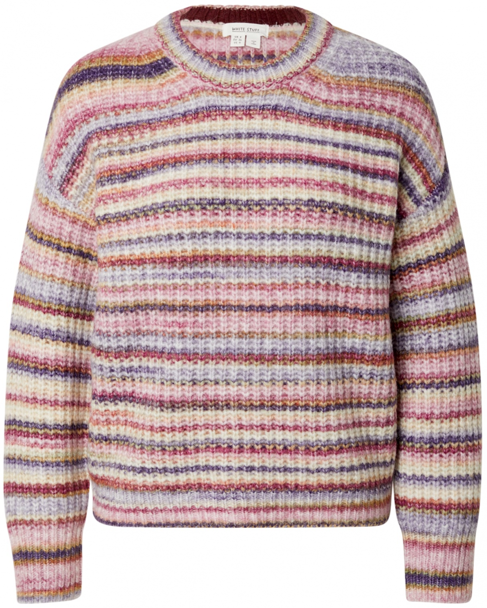 WHITE STUFF Sveter 'Suzanna'  svetlobéžová / modrofialová / ružová / tmavoružová