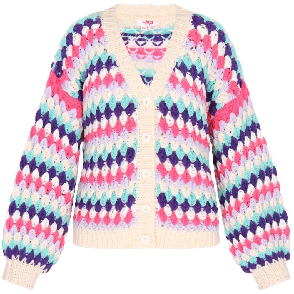 MYMO Kardigán  béžová / tyrkysová / černicová / malinová