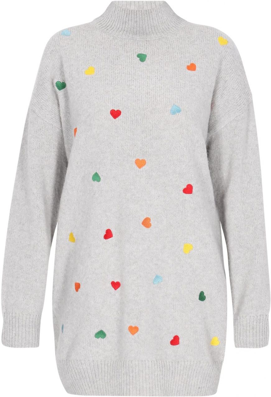 MYMO Pletené šaty  žltá / sivá / zelená / červená