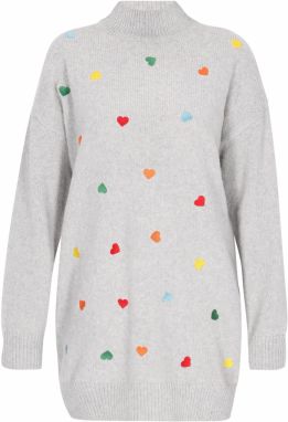 MYMO Pletené šaty  žltá / sivá / zelená / červená