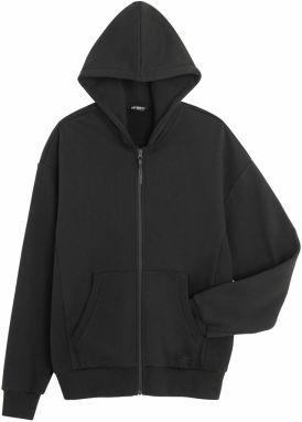 NoWear Tepláková bunda  tmavosivá / čierna