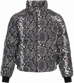 faina Prechodná bunda  sivá / čierna / biela