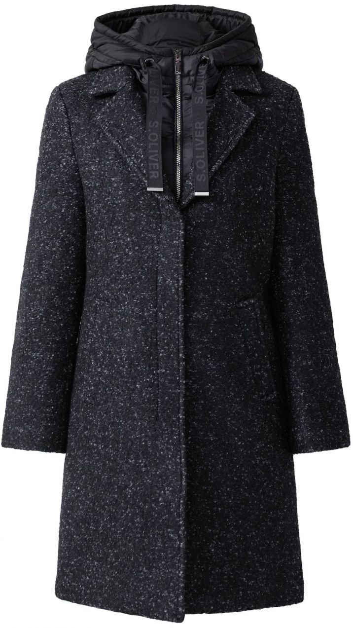s.Oliver Zimný kabát  sivá / čierna