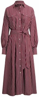 Lauren Ralph Lauren Košeľové šaty  modrá / burgundská / biela
