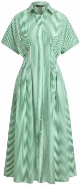 Lauren Ralph Lauren Košeľové šaty  zelená / biela