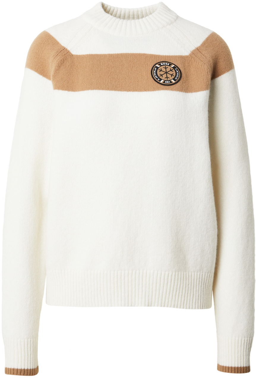 BOSS Sveter 'Firane'  antracitová / biela