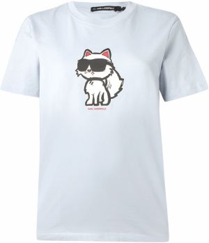 Karl Lagerfeld Tričko  pastelovo modrá / červená / čierna / biela