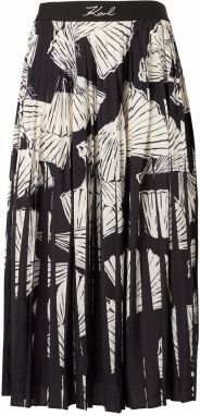 Karl Lagerfeld Sukňa  čierna / biela ako vlna