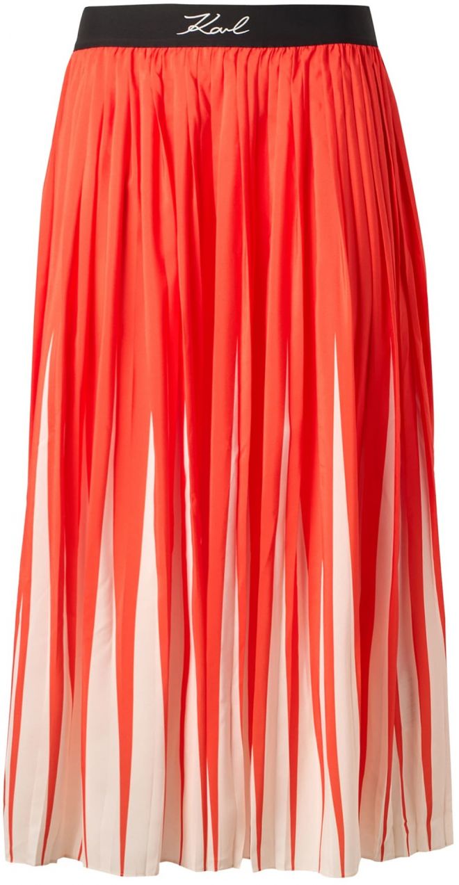Karl Lagerfeld Sukňa 'COMMERCIAL'  oranžová / čierna / biela