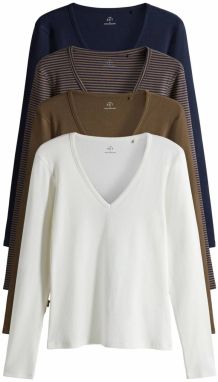 The Set Tričko  námornícka modrá / hnedá / čokoládová / biela