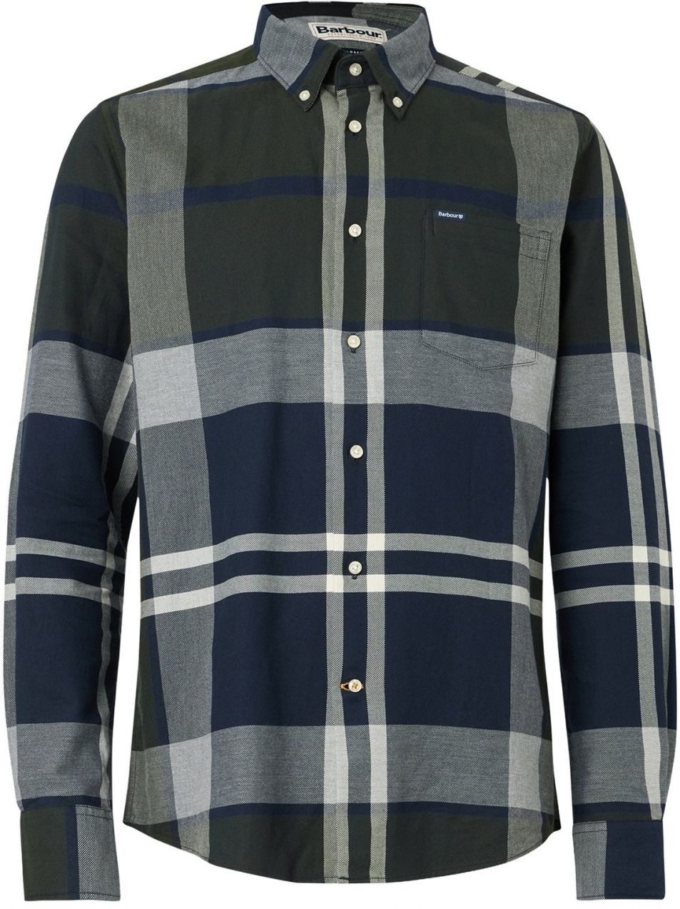 Barbour Košeľa 'Dunoon'  námornícka modrá / sivá / olivová / pastelovo zelená