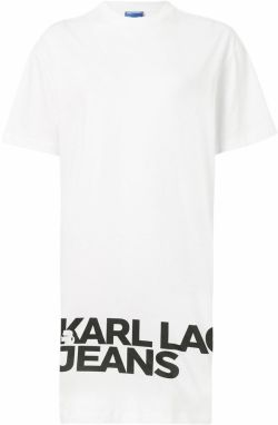KARL LAGERFELD JEANS Šaty  čierna / biela