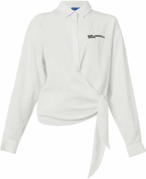 KARL LAGERFELD JEANS Blúzka  čierna / biela