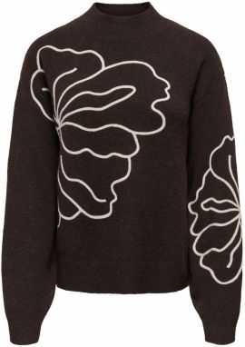 JDY Sveter 'JDYJELLA'  čokoládová / biela