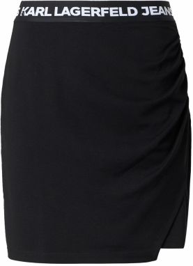 KARL LAGERFELD JEANS Sukňa 'MILANO'  čierna / biela