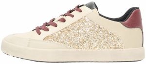 GEOX Nízke tenisky 'Blomiie'  svetlobéžová / zlatá / burgundská