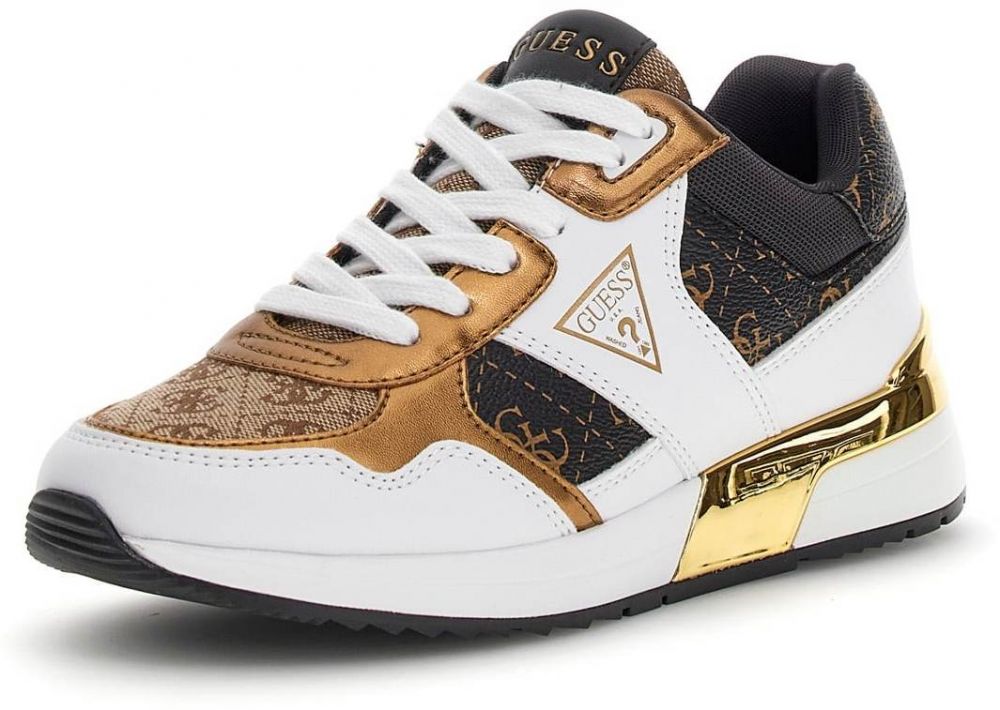 GUESS Nízke tenisky 'MICKAY'  zlatá / čierna / biela