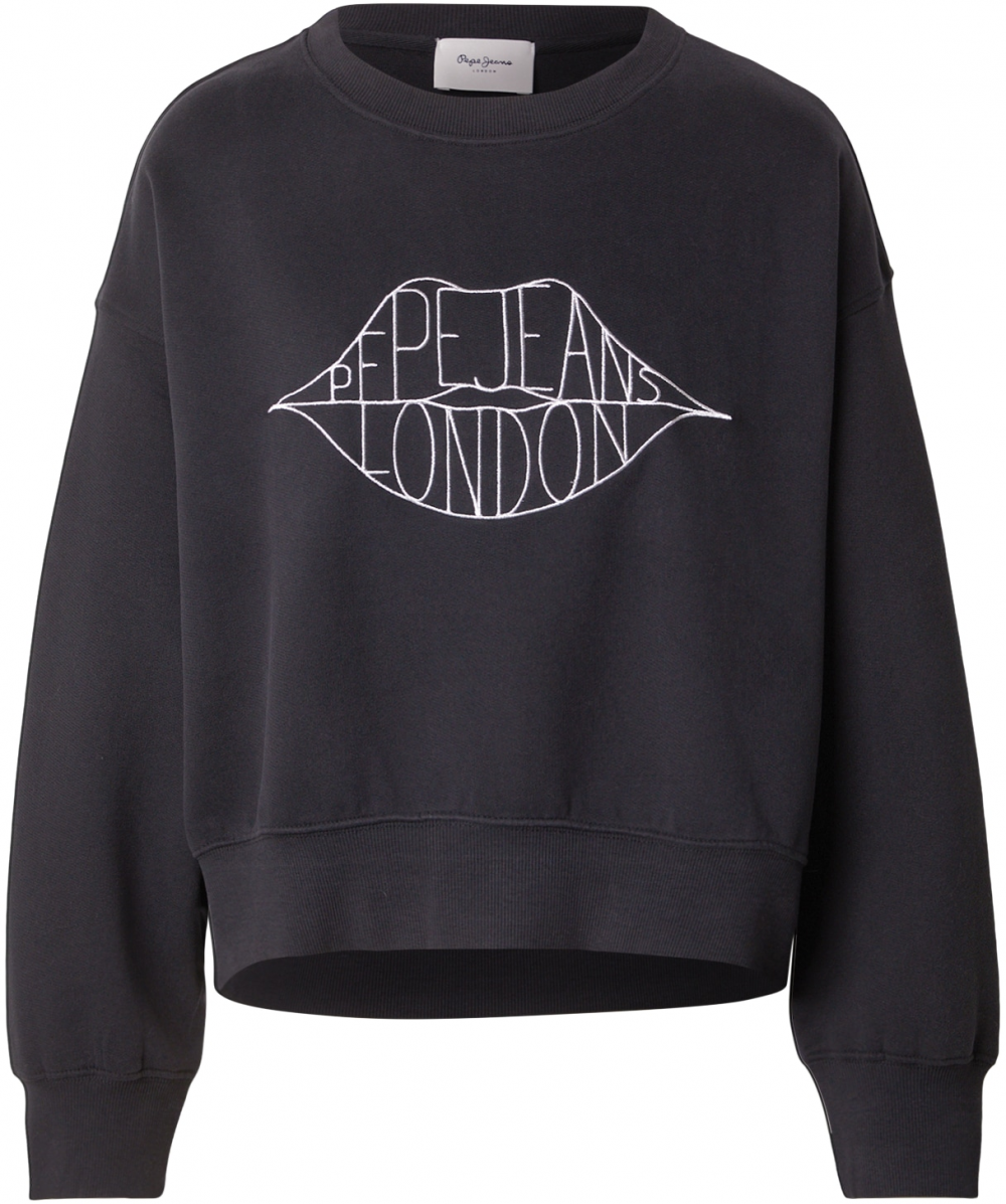 Pepe Jeans Mikina  antracitová / biela