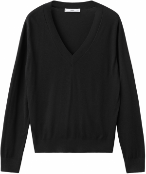 MANGO Sveter 'LUCCAV'  čierna