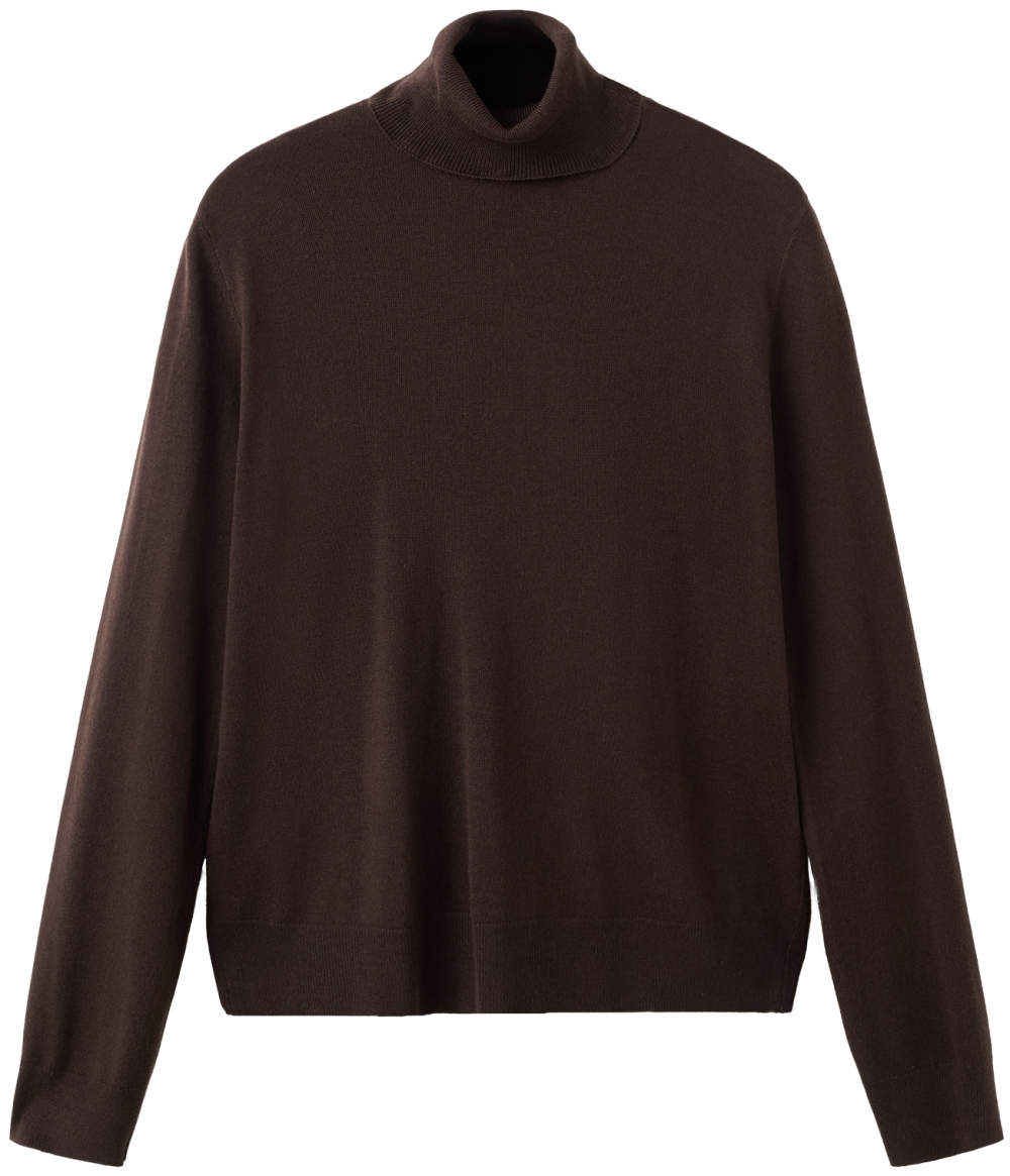 MANGO Sveter 'LUCCAC'  tmavohnedá