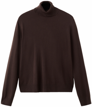 MANGO Sveter 'LUCCAC'  tmavohnedá