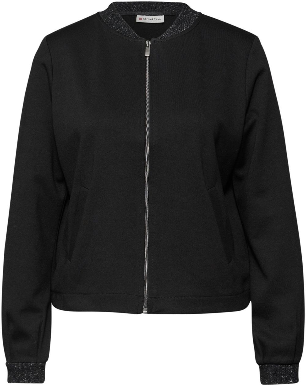 STREET ONE Tepláková bunda  čierna