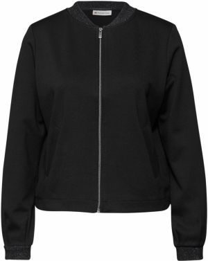 STREET ONE Tepláková bunda  čierna